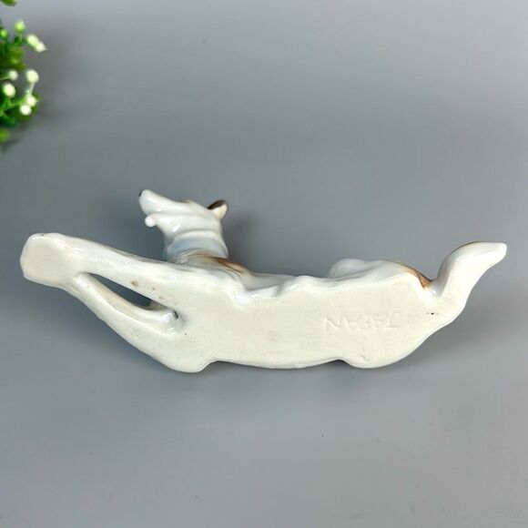 Vintage German Shepherd Dog Cream Brown Porcelain Dog Figurine Made In Japan - Picture 8 of 11